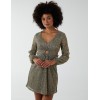 V-Neck Long Sleeve Lurex Dress