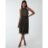 Blouson Halter Neck Midi Dress