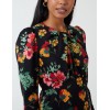 Floral Twist Panel Fit And Flare Midi Dress