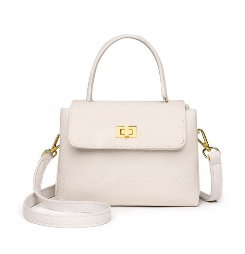 White Leather Crossbody Purse