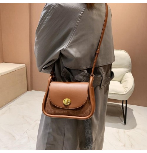 Brown Leather Shoulder Bag Ladies